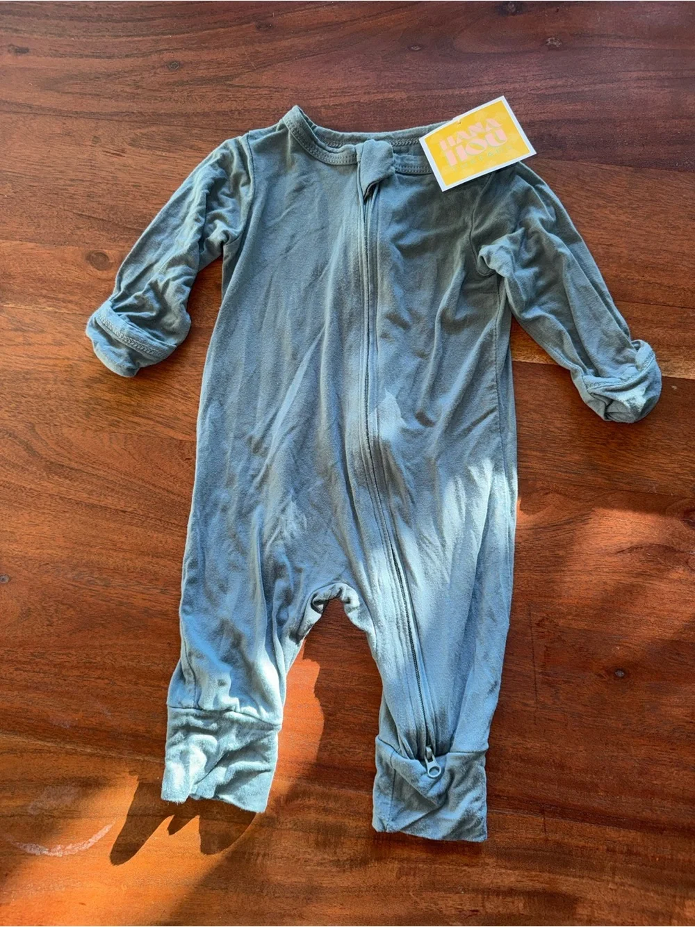 Toddler‎ One-Piece Zipper Romper - Sage Green